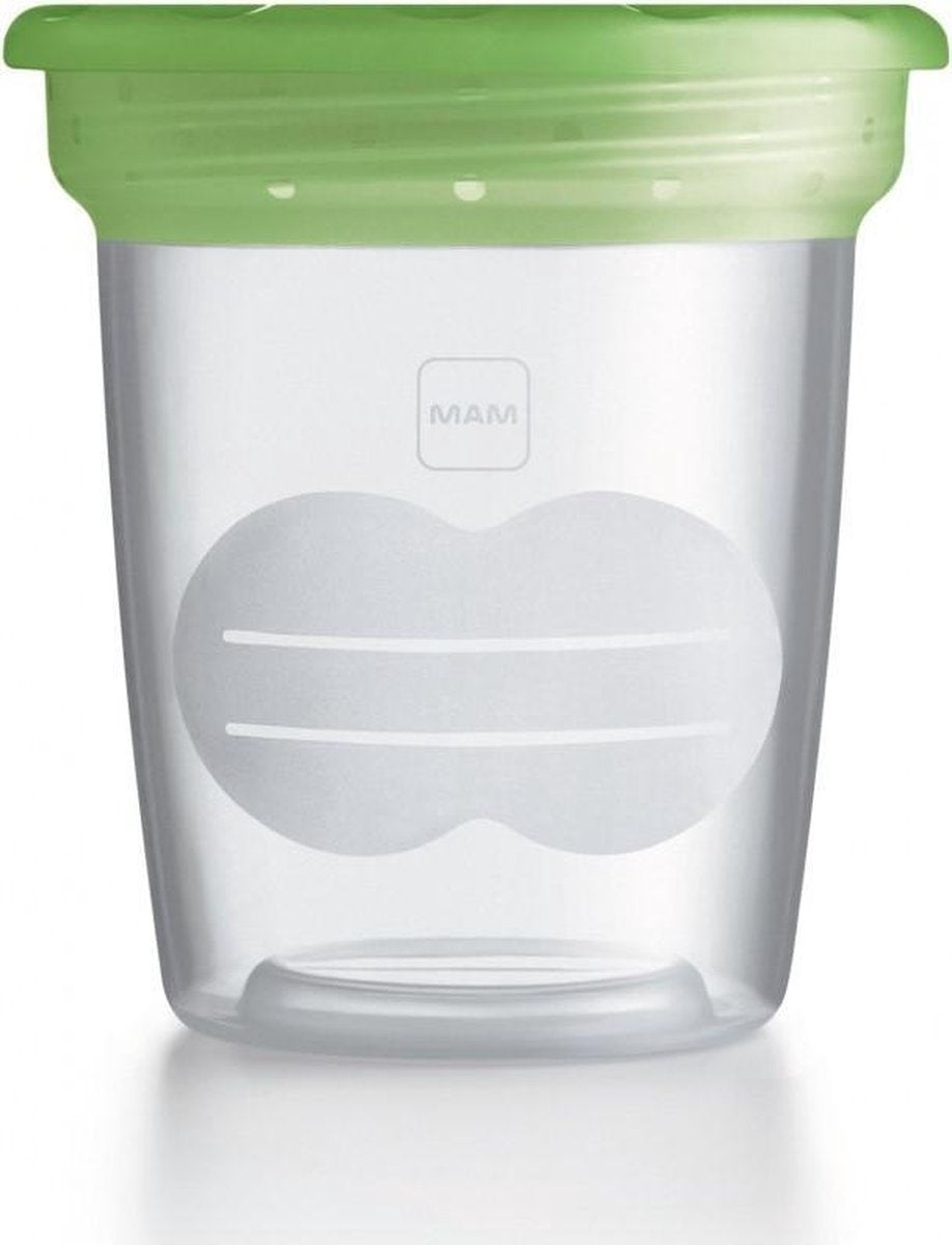 MAM BABY Melkcontainers 120ml - Bewaarbeker Voor Moedermelk en Voedsel