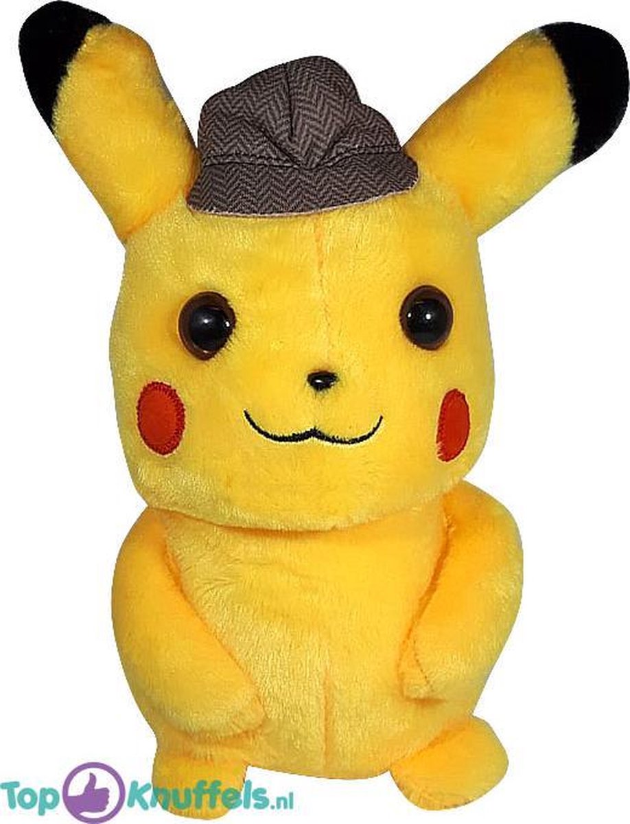 Pokémon: Detective Pikachu Pluche Knuffel 25 cm | Pokemon Detective Plush Peluche Toy | Knuffelpop Knuffeldier voor kinderen | Pikachu Pluche Knuffel Pokemon 25cm