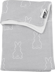 Meyco X Mrs.Keizer wiegdeken met velvet Rabbit - Silver - 75x100 cm
