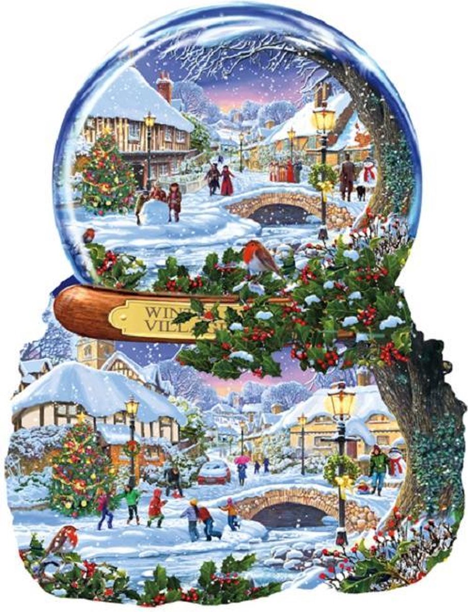 Legpuzzel - Contourpuzzel - 1000 stukjes - Kerstmis - Winter Vilage - SunsOut