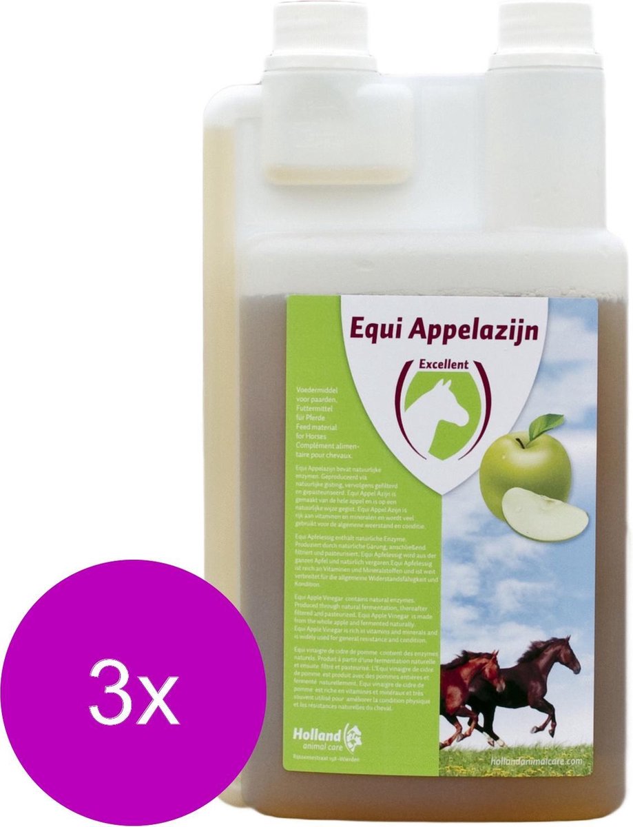 Excellent Equi Appelazijn - Voedingssupplement - 3 x 1 l