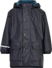 CeLaVi - Regenjas met fleece voor jongens - Donkerblauw - maat 80 (80-86cm)