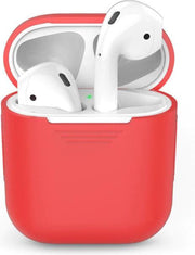 Airpods Hoesje Voor Apple Airpods - Rood - Siliconen Hoesje Voor Apple Airpods - Model 1 En 2