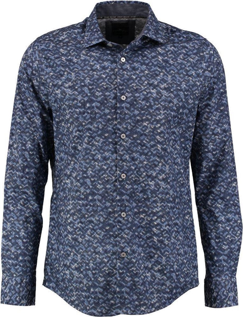 Vanguard blauw comfort stretch overhemd - Maat S