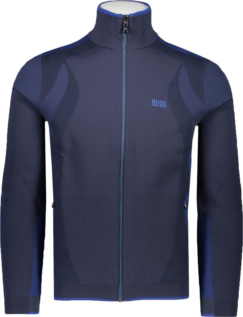 Hugo Boss  Trui Blauw Normaal - Maat S - Heren - Herfst/Winter Collectie - Polyamide;Katoen
