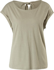 s.Oliver T shirt dames - Korte mouw - Khakigroen - Ronde hals -Maat XS (34)