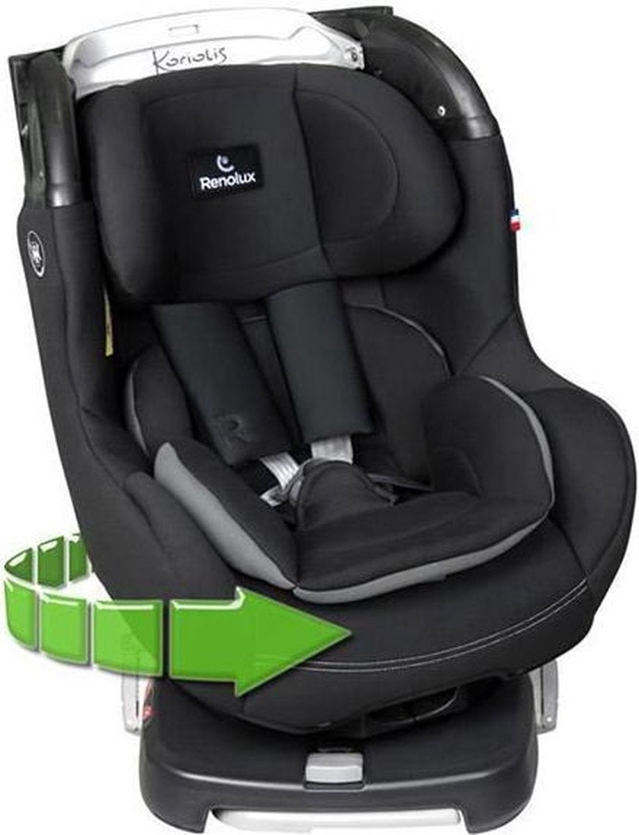 RENOLUX autostoel groep 0 + / 1 Koriolis - Totaal zwart