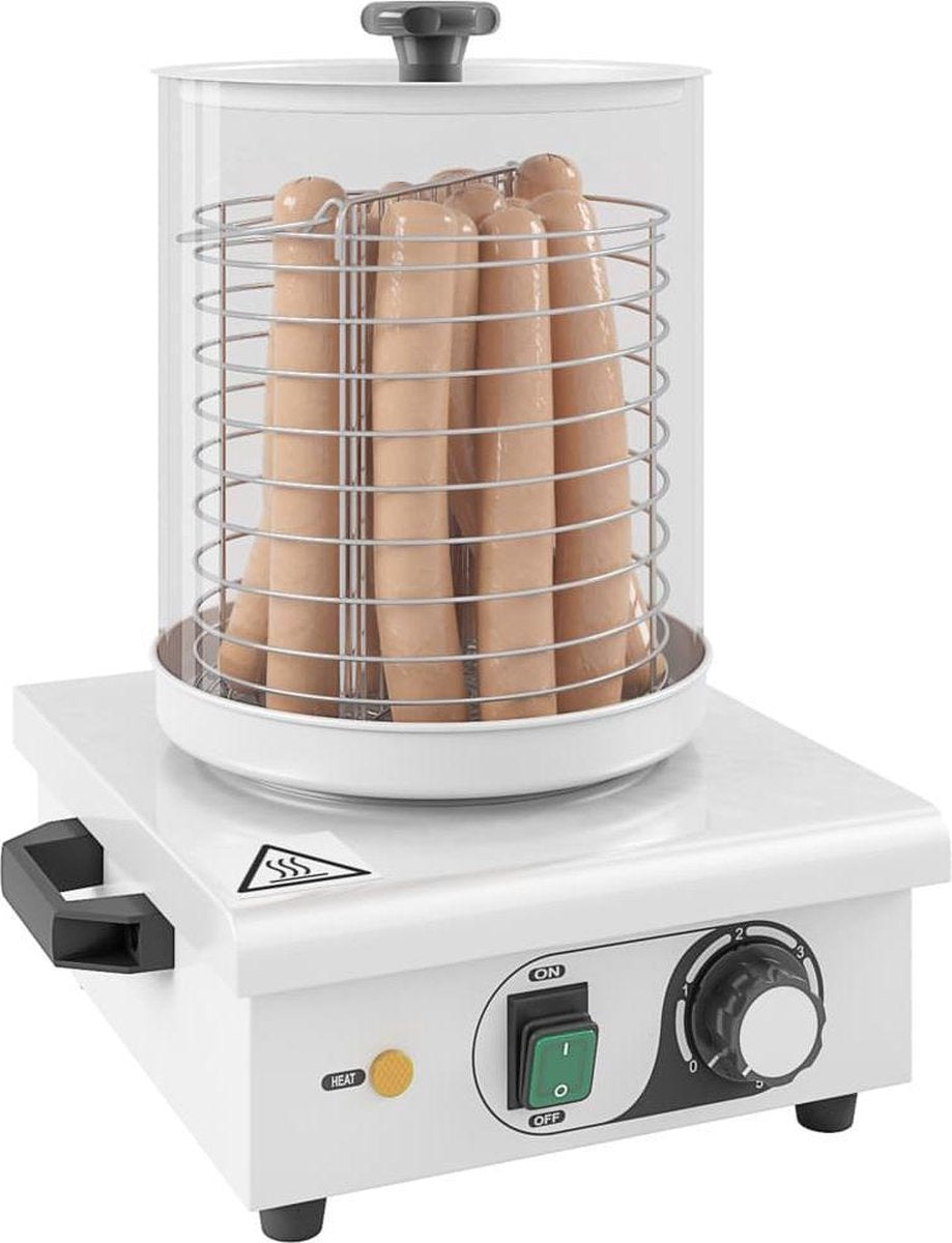 vidaXL Hotdog verwarmer 450 W roestvrij staal