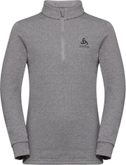 Odlo Midlayer 1/2 zip CARVE KIDS WARM Grey Melange/Odlo Concrete Grey - Maat 128