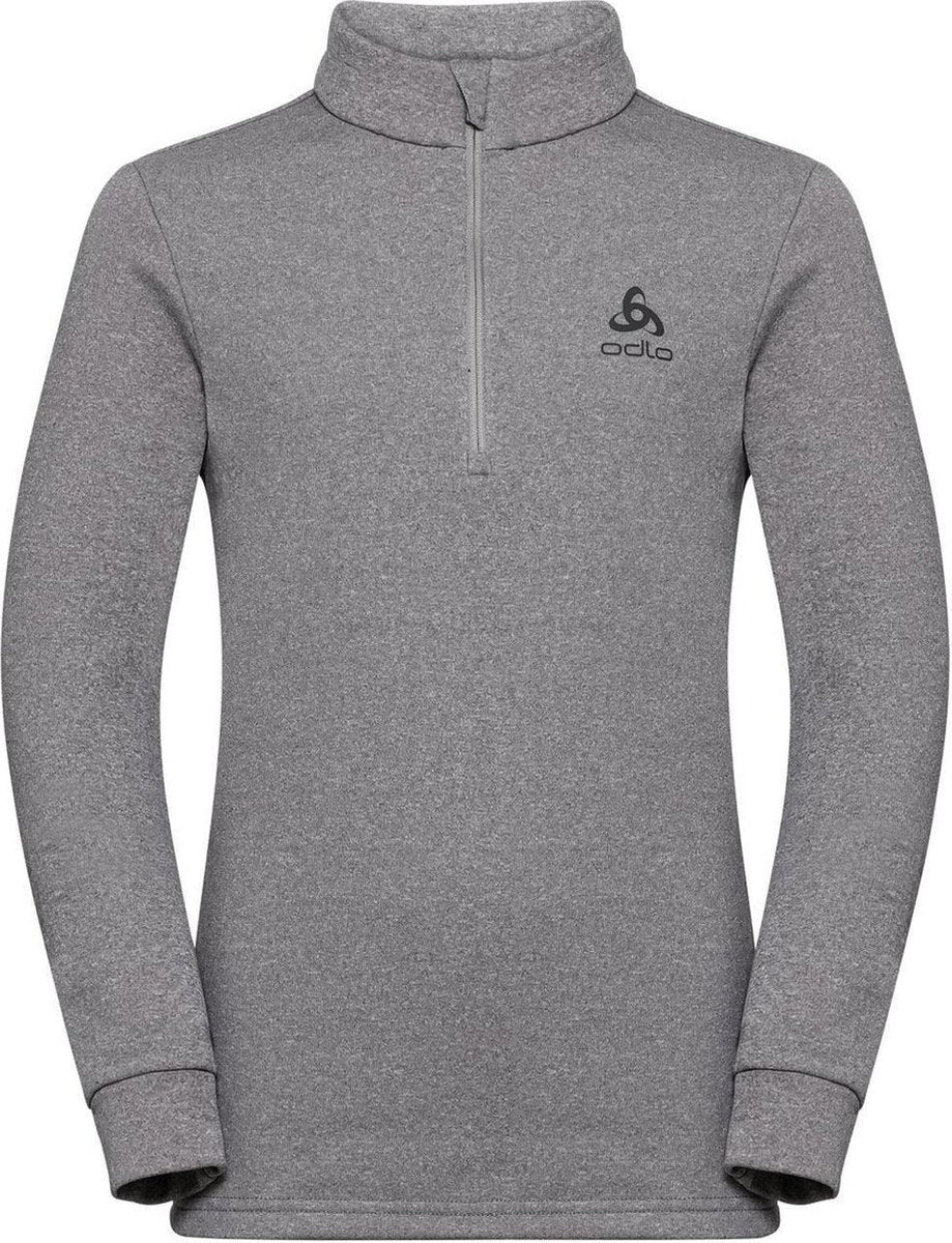 Odlo Midlayer 1/2 zip CARVE KIDS WARM Grey Melange/Odlo Concrete Grey - Maat 128