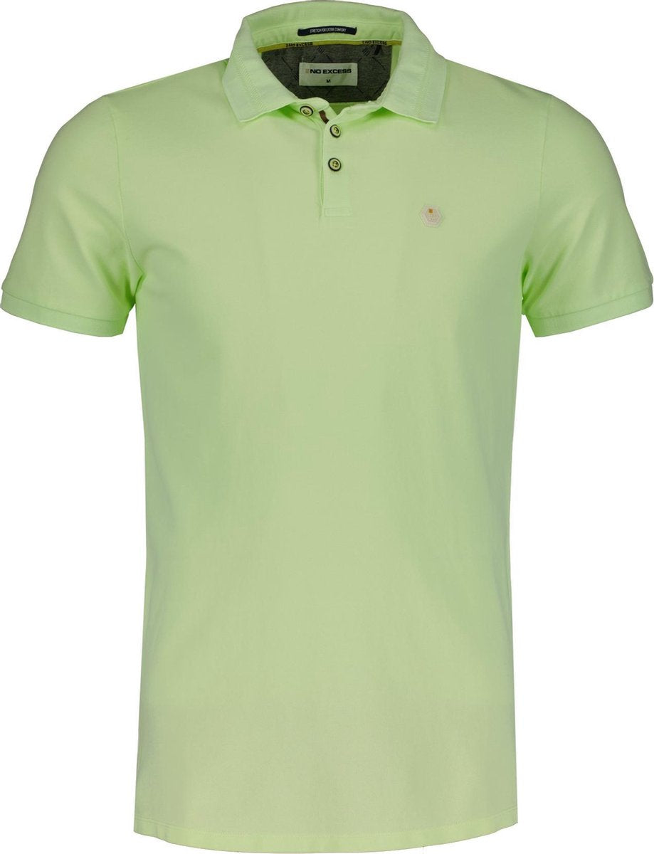 No Excess Polo - Modern Fit - Groen - 3XL Grote Maten