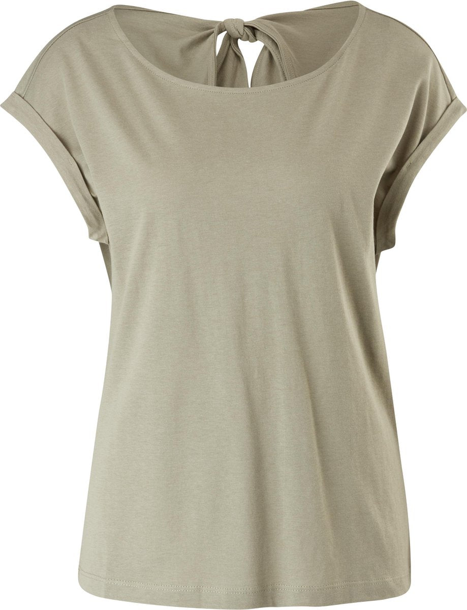 s.Oliver T shirt dames - Korte mouw - Khakigroen - Ronde hals -Maat XXL (44)