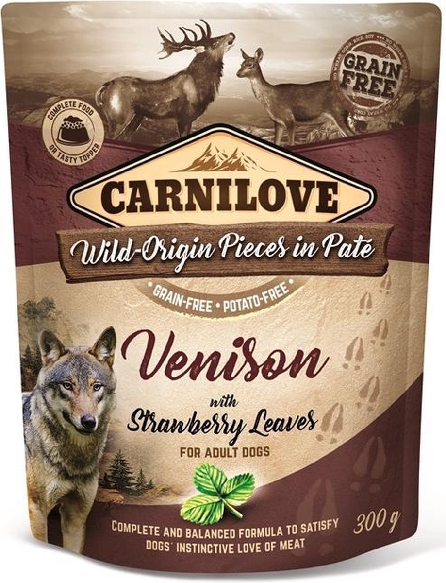 Carnilove Rendier met aardbei blaadjes 300 gram