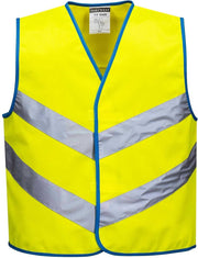 Kinder verkeersvest geel 10-12 jaar