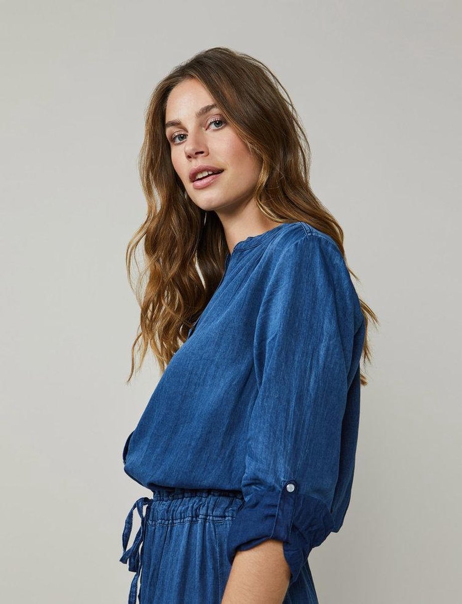 Jurk katoen Indigo Satin