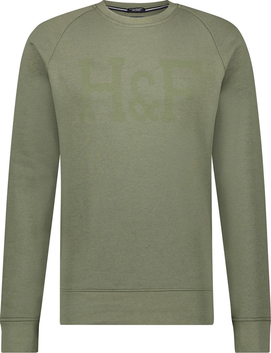 Haze&Finn Pullover Ronde Hals Army Groen (MC15-0403 - ArmyGreen)