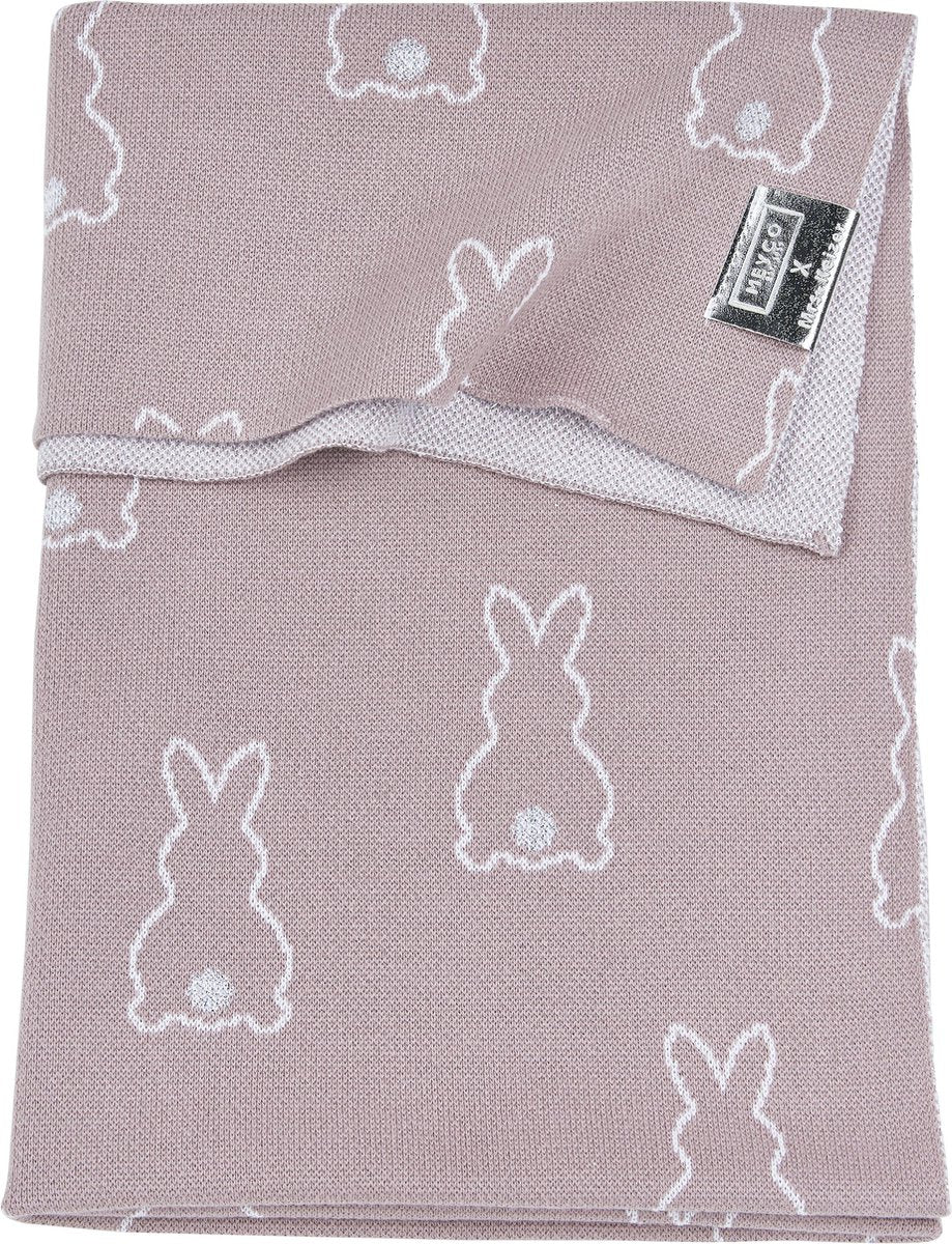 Meyco X Mrs.Keizer ledikantdeken Rabbit - Lilac - 100x150 cm