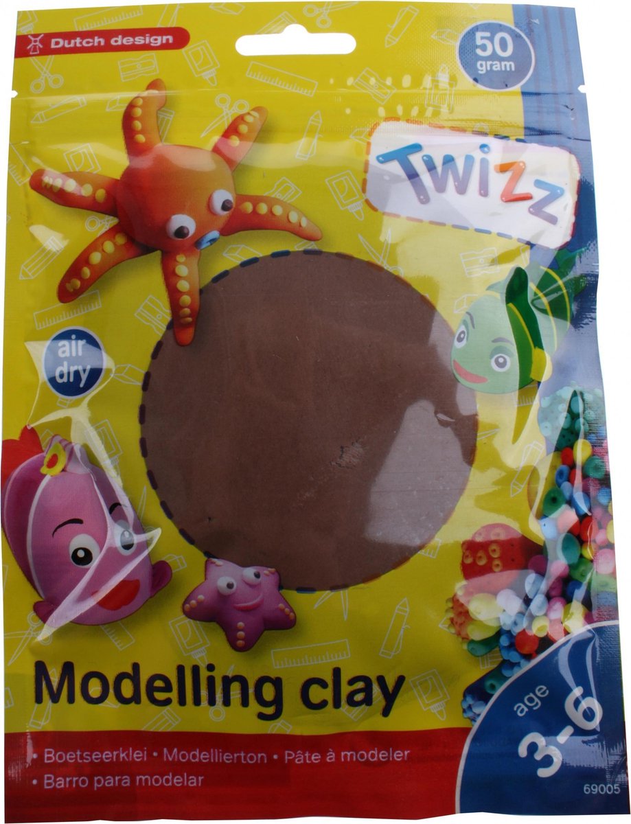 Twizz Boetseerklei 13 X 14 Cm Bruin