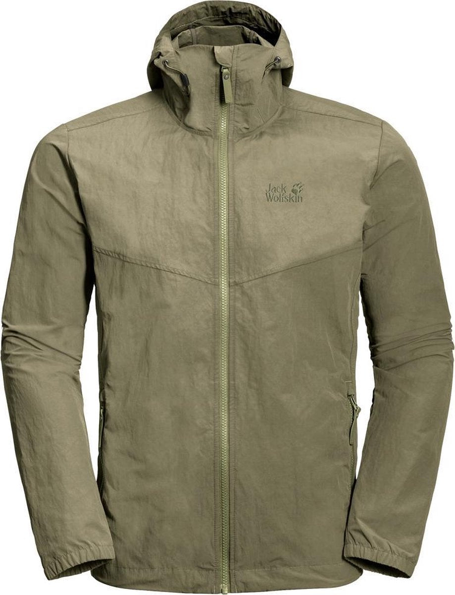Jack Wolfskin Everyday Outdoor Outdoorjas Heren - Khaki - Maat XL