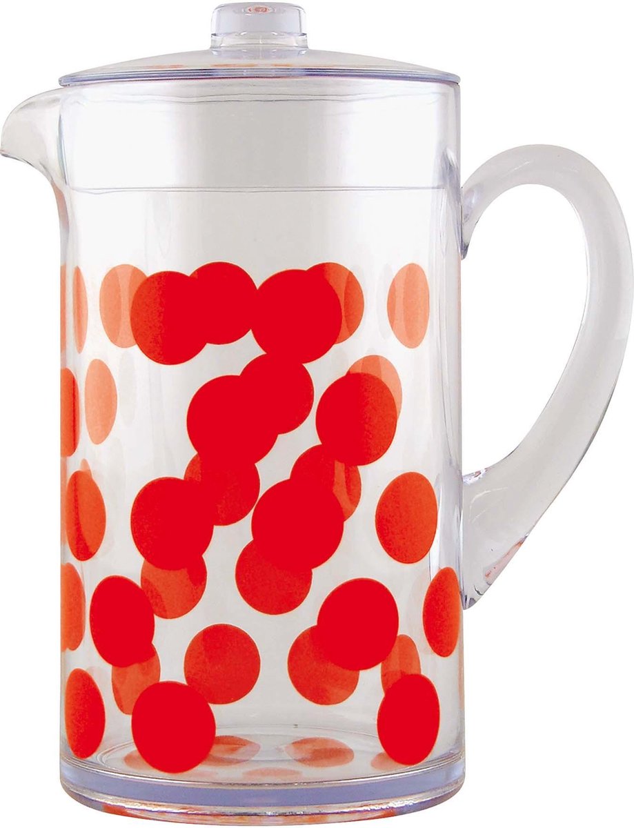Zak! Designs Dotdot Schenkkan - 2 Liter - Rood