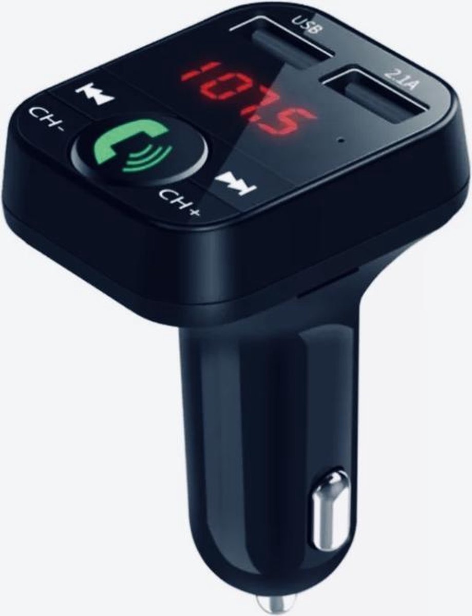 FM Transmitter Bluetooth Draadloze Carkit 2019 / MP3 Speler Mobiel / Handsfree Bellen in de Auto / AUX input / Lader / USB Flash drive / Muziek / Audio / Radio / SD/TF kaart / Adapter