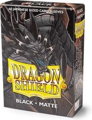 Dragon Shield Card Sleeves: Japanese Matte Black (59x86mm) - 60 stuks