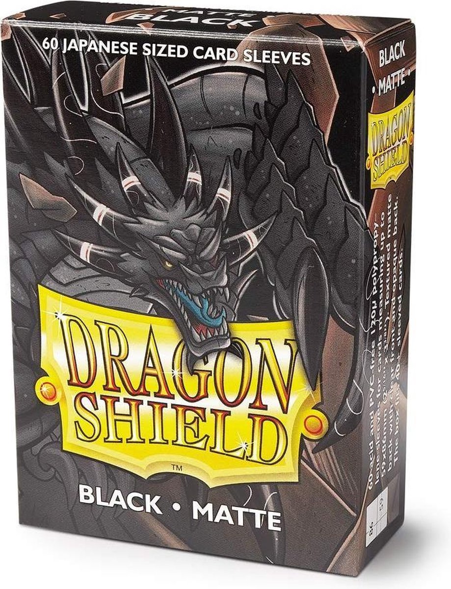 Dragon Shield Card Sleeves: Japanese Matte Black (59x86mm) - 60 stuks