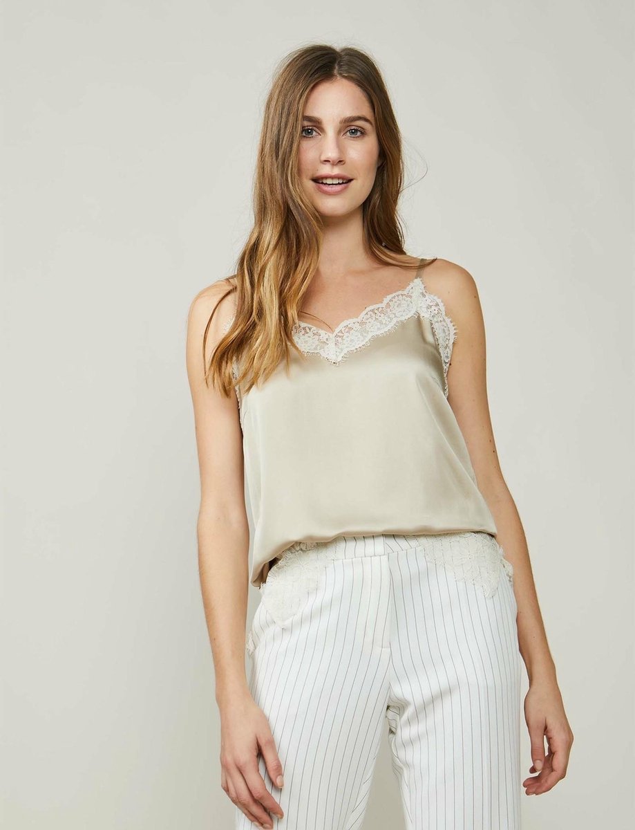 Singlet silky viscose satin - Alpaca