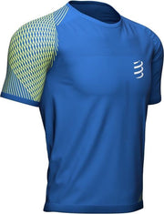 Compressport Performance Shirt Heren - blauw/groen - maat S