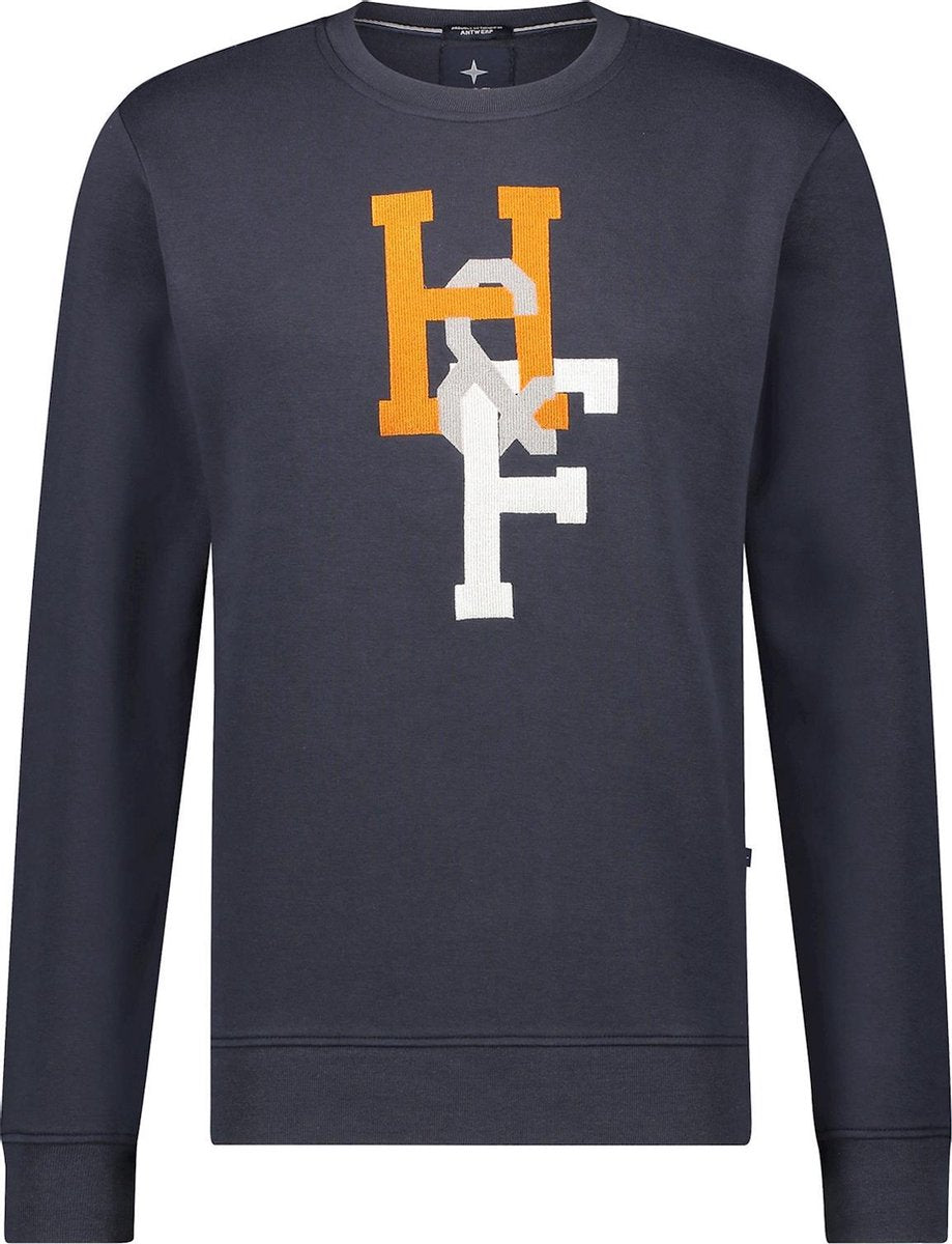 Haze&Finn Pullover Ronde Hals Navy Blauw (MC15-0405 - Navy)