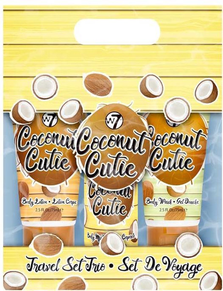 W7 Coconut Cutie Travel Set Trio Cadeauset