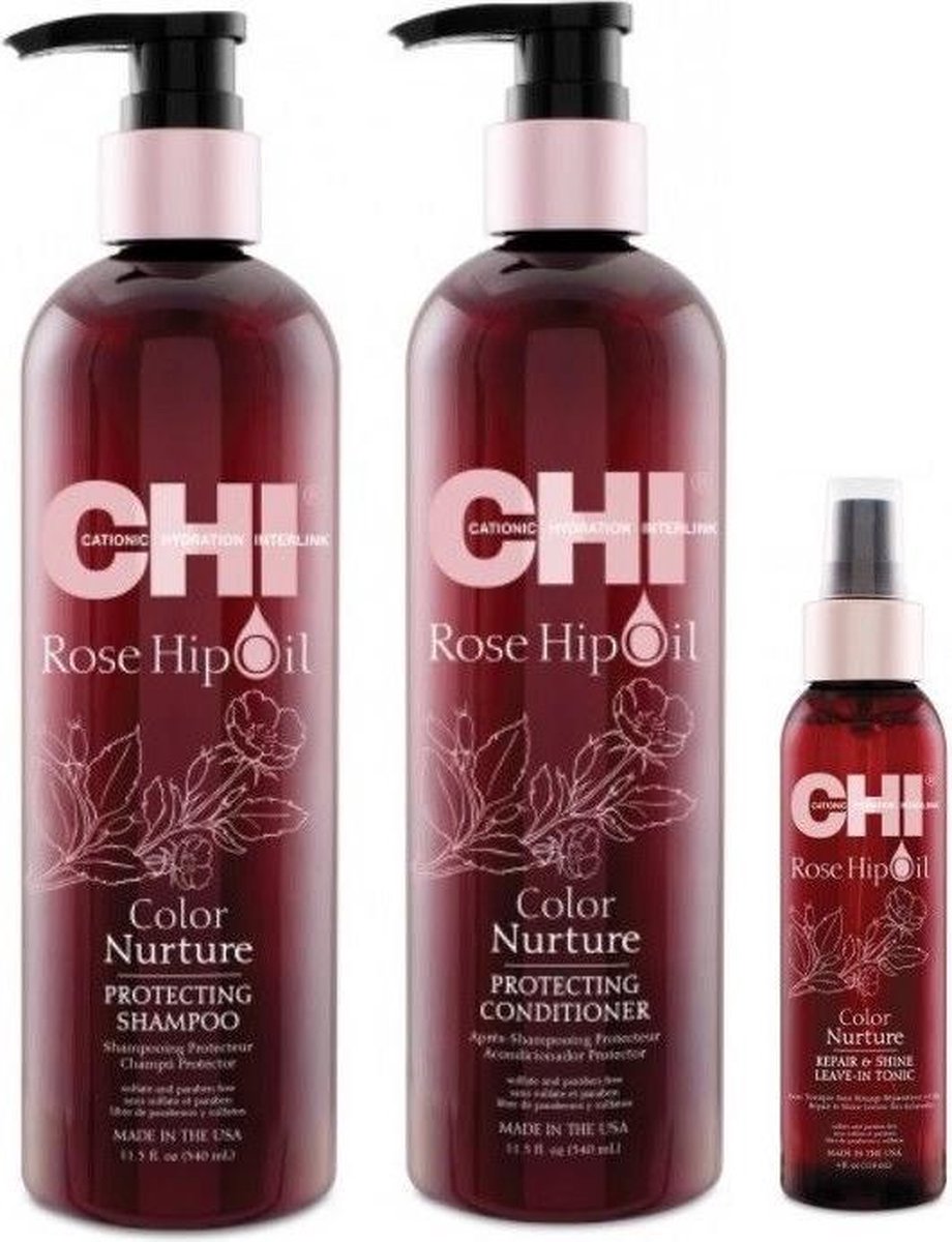 Gekleurd haar pakket CHI Rose Hip Oil XL