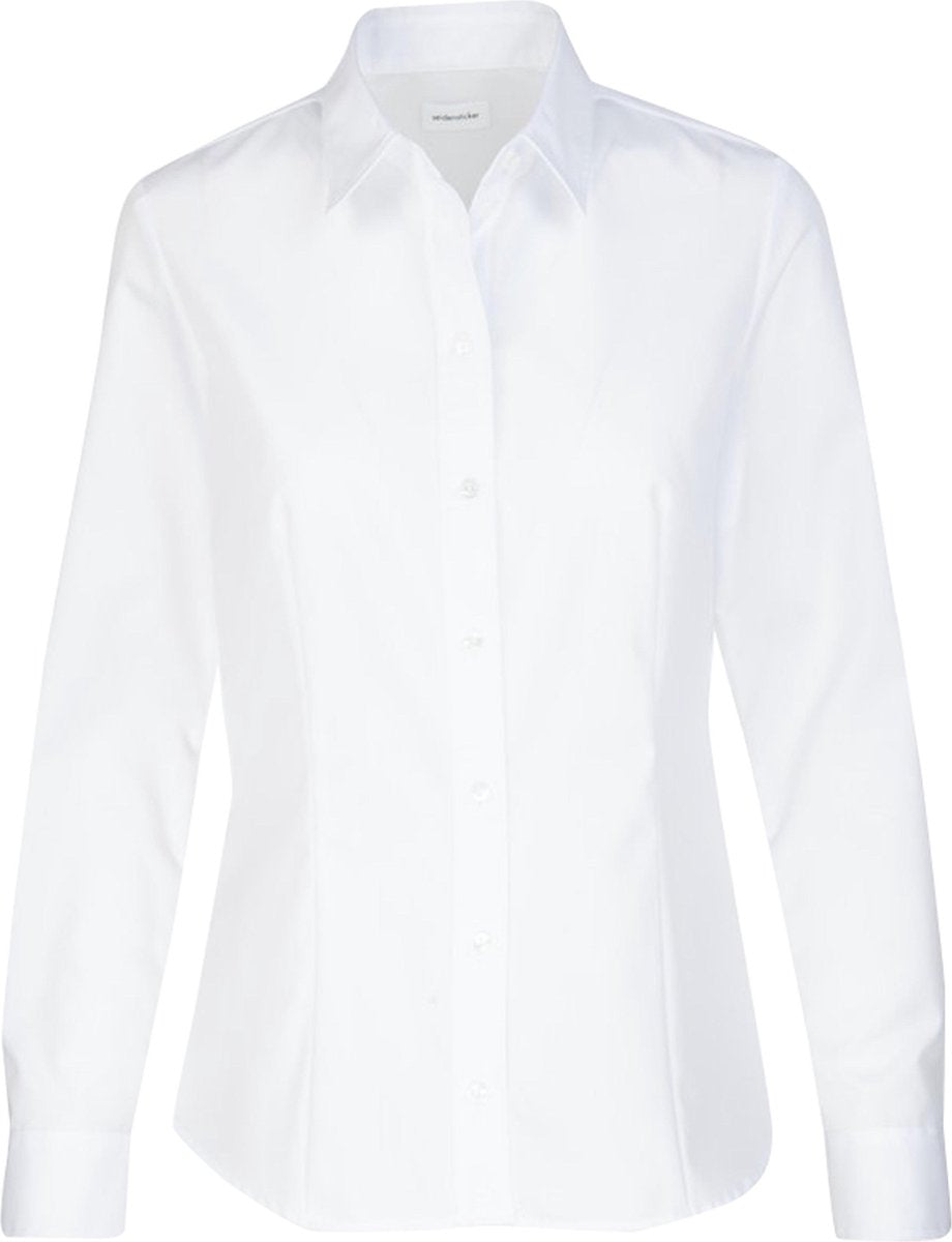 Seidensticker dames blouse regular fit - wit -  Maat: 54