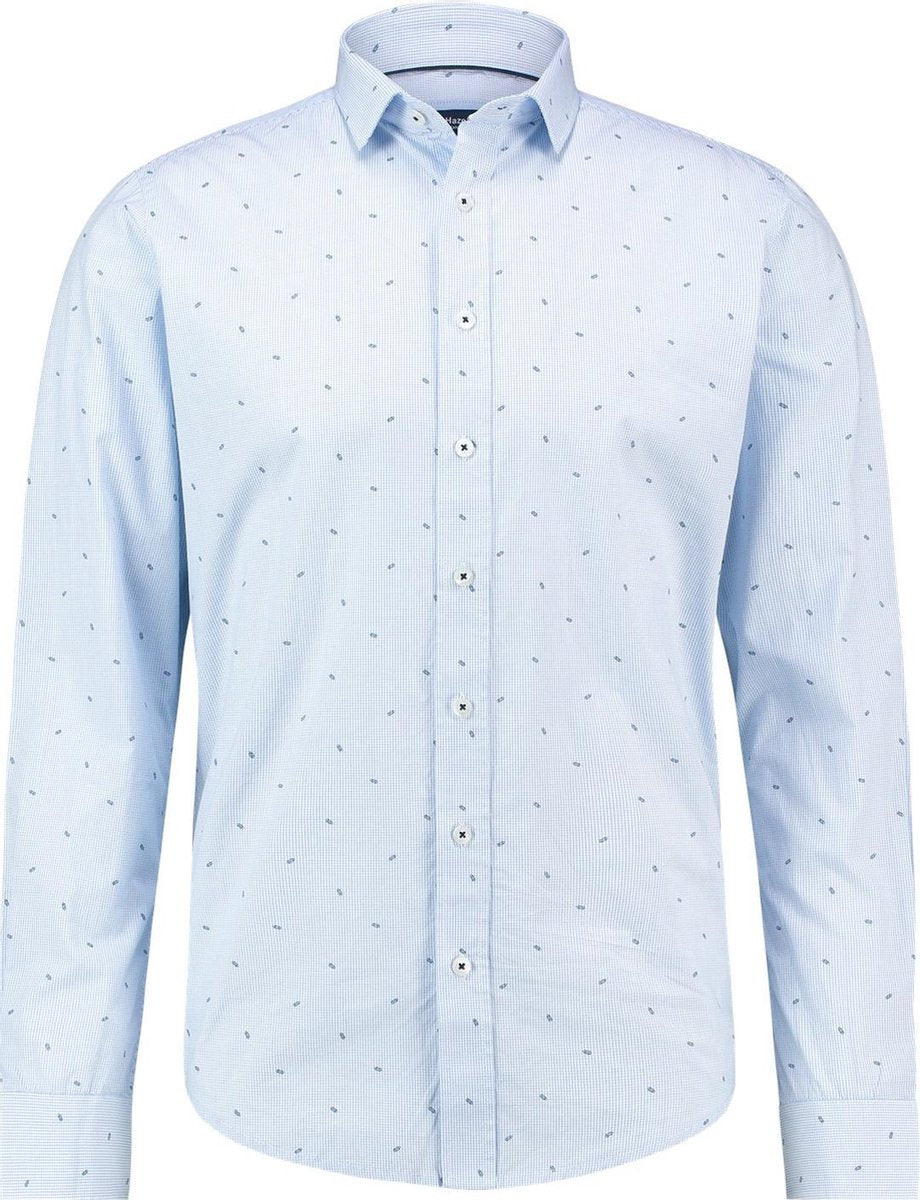 Haze&Finn Overhemd Print Licht Blauw (MC13-0100-02 - LightBluePencil)