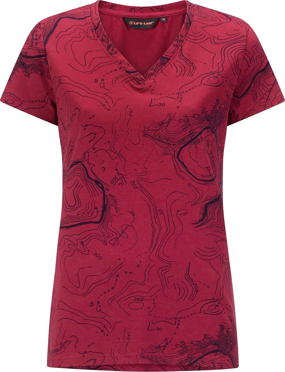 Life-Line Chardy dames T-shirt korte mouw - Donkerroze