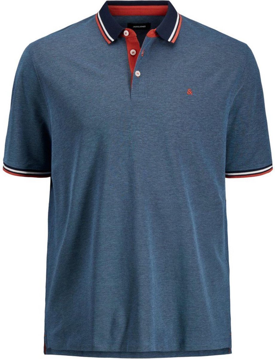 Jack & Jones Polo - Regular Fit - Blauw - 5XL Grote Maten