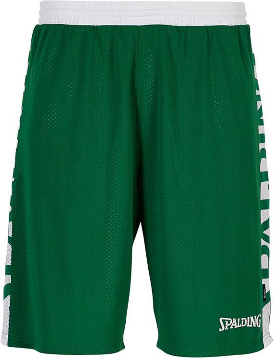 Spalding Essential 2.0 Reversible Short Heren - Groen / Wit | Maat: L