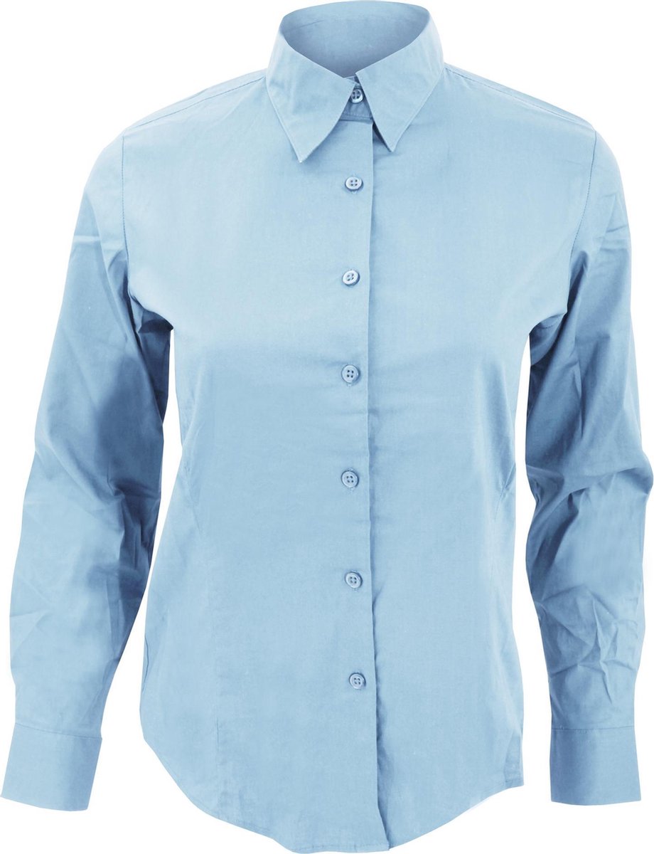 SOLS Dames/dames Eden Long Sleeve Fitted Work Shirt (Heldere lucht)