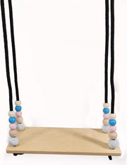 Hess Houten Plankschommel Met Kralen Pastel