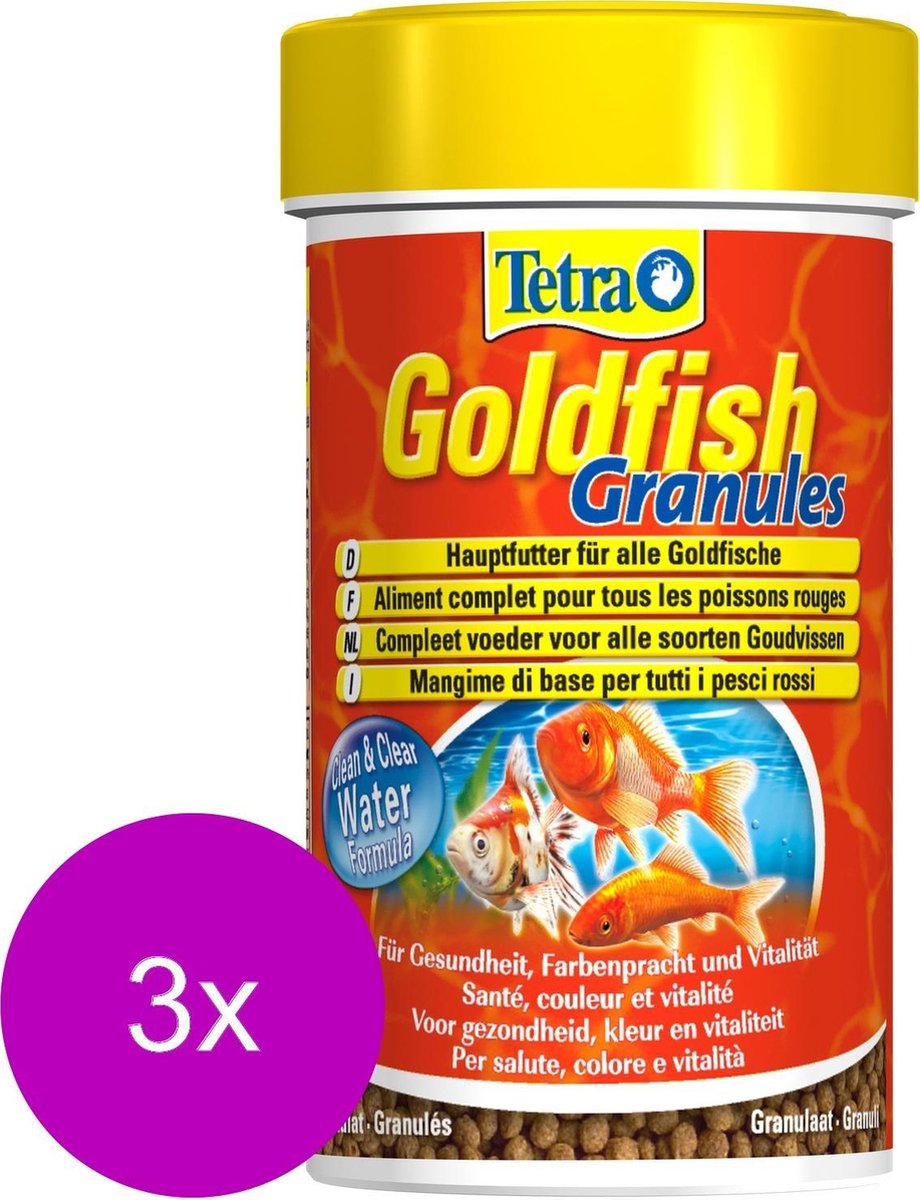 Tetra Visvoer Goldfish Granules - Vissenvoer - 3 x 100 ml