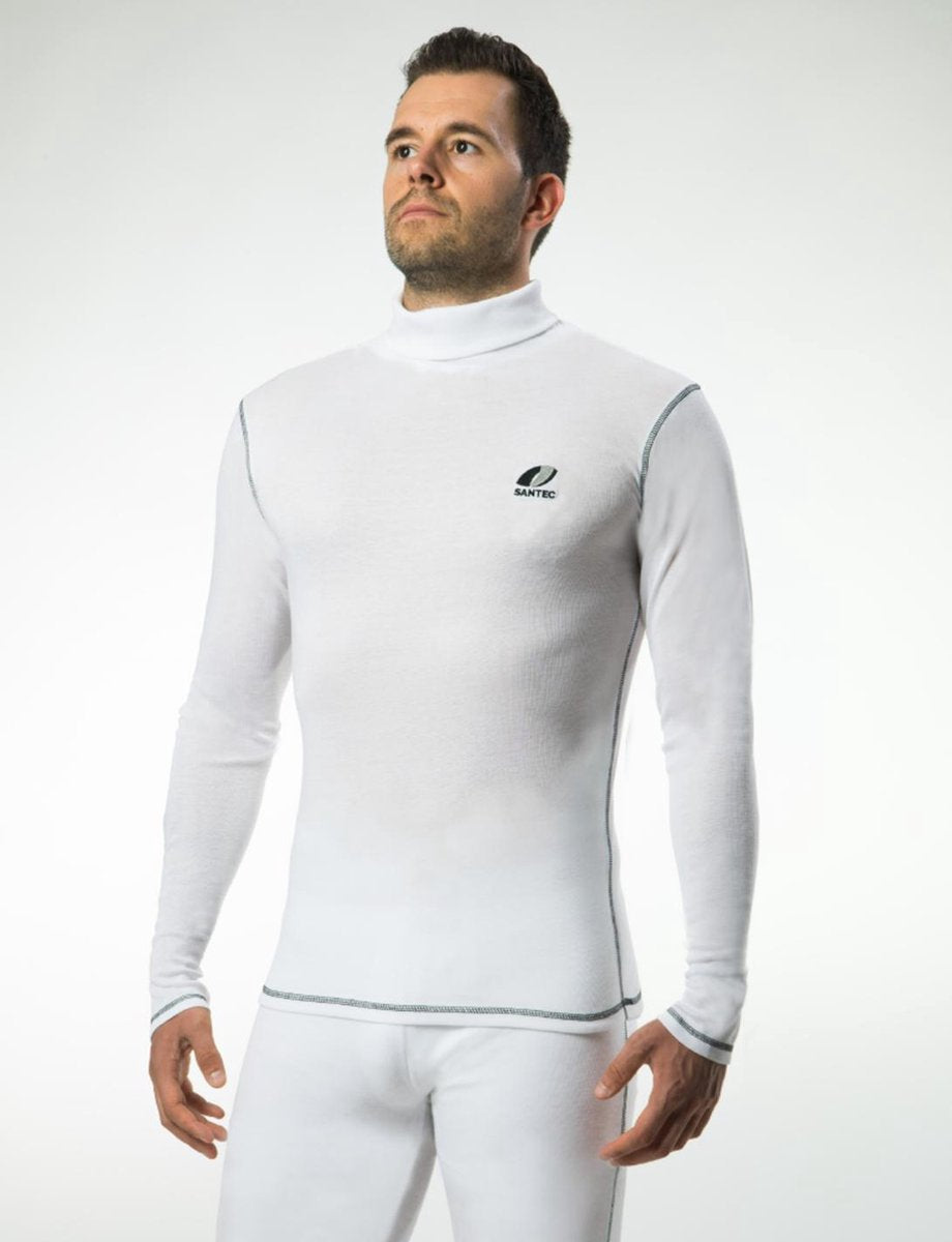 Ondergoed Santec Heren Thermo Rollneck Poly. Interlock  S Helder Wit