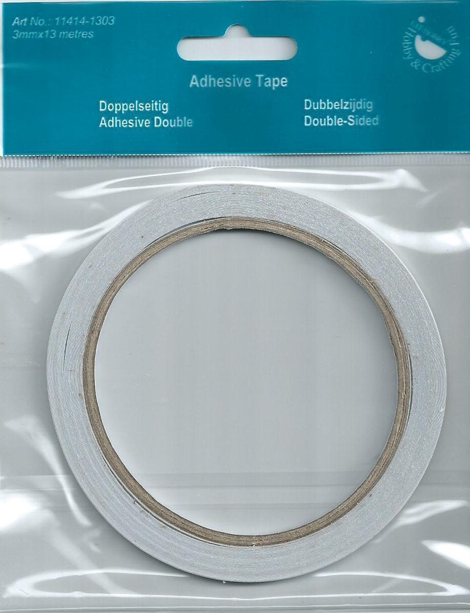 Simple Art Hobby & Crafting Fun! Dubbelzijdigtape/plakband 3 mm breed lengte 13 meter