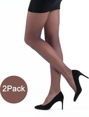 INSUA Sylvia 15 Denier Dames Panty 2Pack Mocca - Maat XL