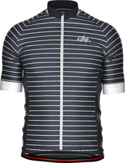 BLACK HORIZON' fietsshirt met zwart/witte strepen voor heren - S