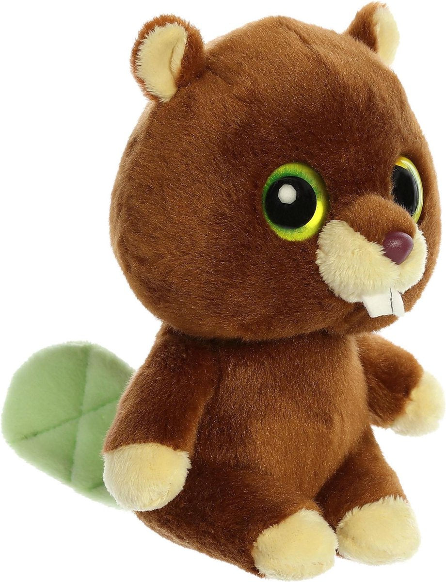Pluche bruine bever knuffel van 20 cm - kinder speelgoed knuffels