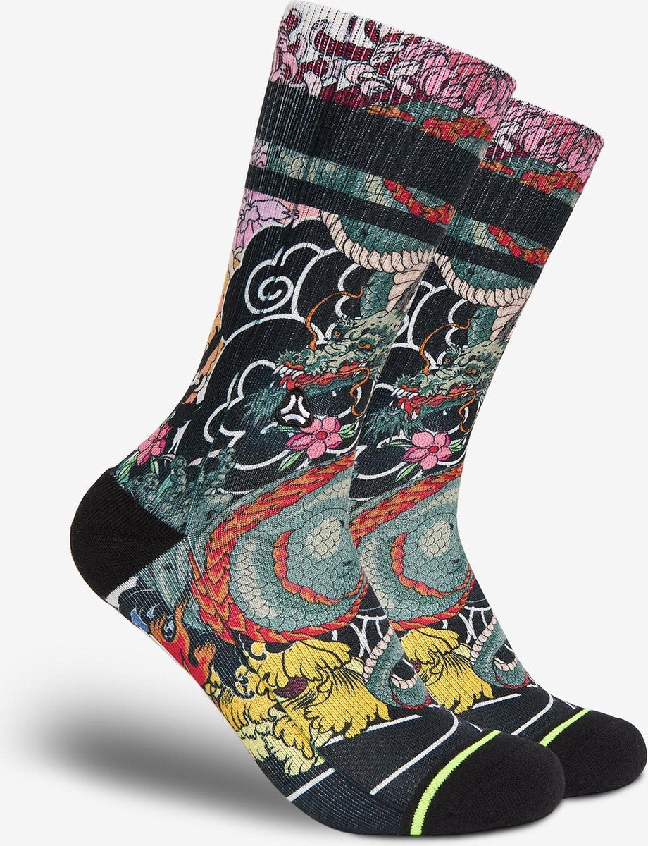 FLINCK Sportsokken Irezumi Tattoo Crossfit Hardloop Sokken Maat 39-41