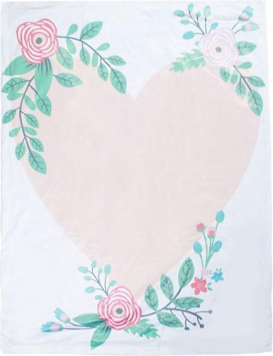 Soft Touch Babydeken Big Heart Dubbelzijdig 76 X 102 Cm