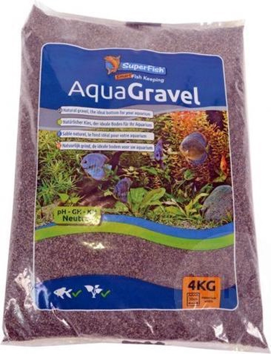 Aquariumgrind koffiekleur 2-3mm 4kg