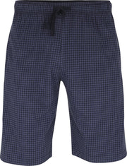 Ceceba heren pyjamabroek kort - blauw pied de poule -  Maat: 9XL