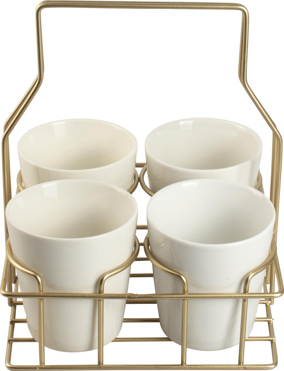 Rekje goud met 4 mokken - 200 ml